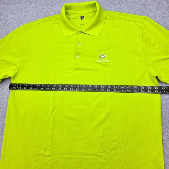 Nike Golf Polo Shirt Men's Size X-Large Lime Green Activewear w/ Nike Swoosh - Picture 10 of 13